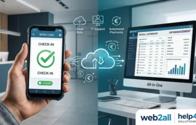 Πρόγραμμα μισθοδοσίας cloud, διαχείριση HR και IT υποστήριξη από τη Web2All και το help4pc.
